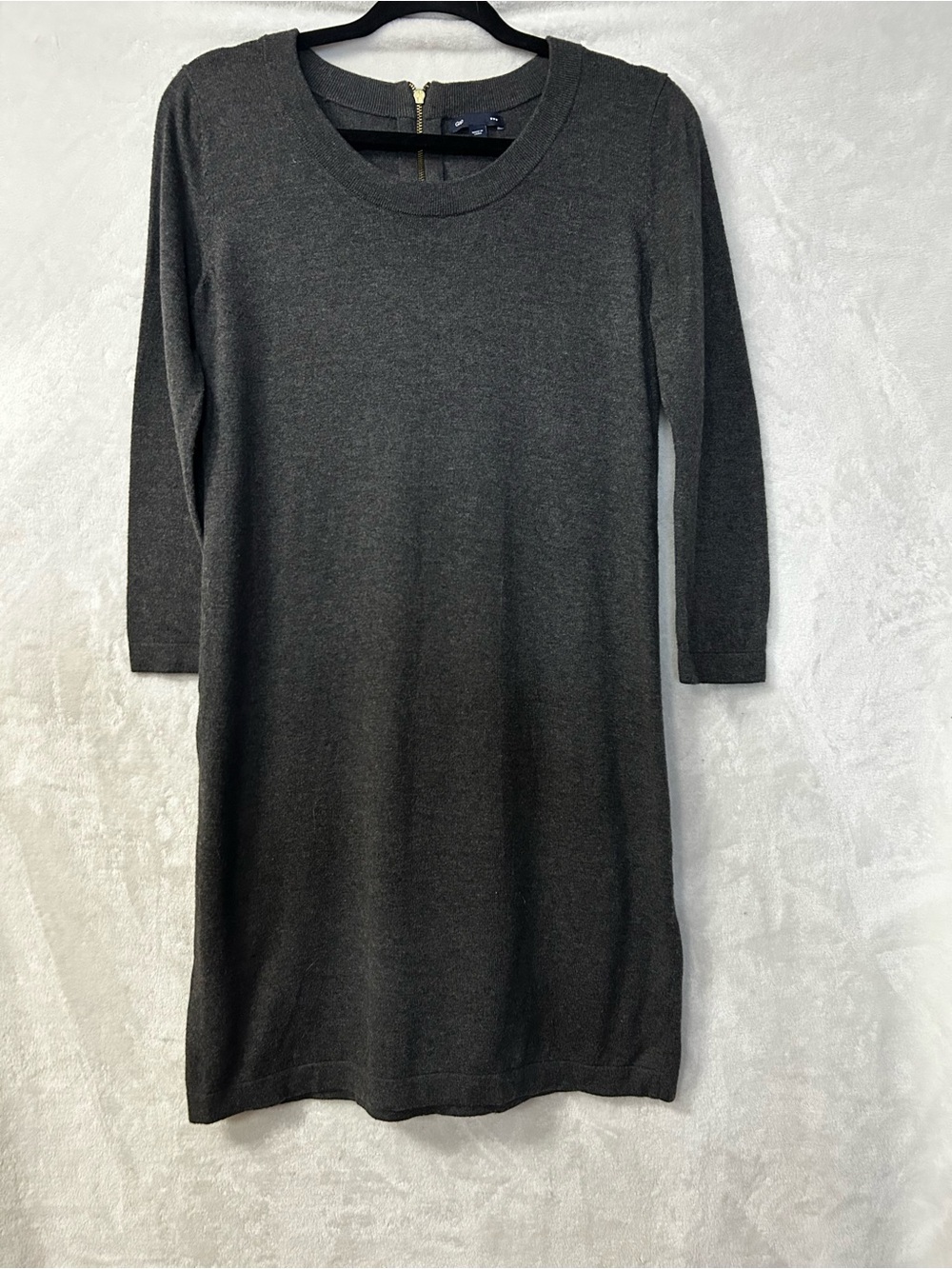 GAP Women's Dark Charcoal Long Sleeve Knit Dress